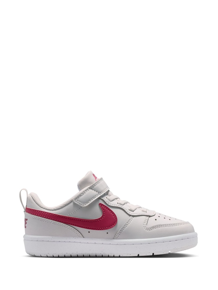 Nike Pink Beet Junior Court Borough Low Recraft Trainers - Image 2 of 10