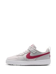 Nike Pink Beet Junior Court Borough Low Recraft Trainers - Image 3 of 10