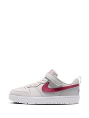 Nike Pink Beet Junior Court Borough Low Recraft Trainers - Image 4 of 10