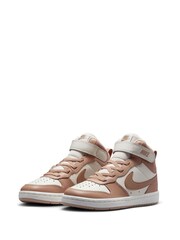 Nike Natural Hemp Pale Ivory Junior Court Borough Mid Trainers - Image 5 of 10