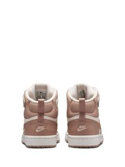Nike Natural Hemp Pale Ivory Junior Court Borough Mid Trainers - Image 6 of 10