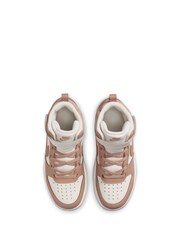 Nike Natural Hemp Pale Ivory Junior Court Borough Mid Trainers - Image 7 of 10