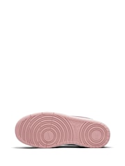 Nike White Pink Glaze Youth Court Borough Mid Trainers - Image 8 of 11