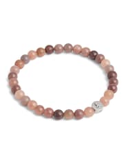 COACH Brown Mens Signature Jade Bead Stretch Bracelet - Image 1 of 3