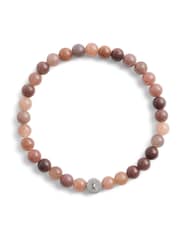 COACH Brown Mens Signature Jade Bead Stretch Bracelet - Image 2 of 3