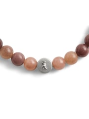 COACH Brown Mens Signature Jade Bead Stretch Bracelet - Image 3 of 3