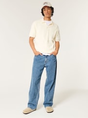 Синие мешковатые джинсы Hollister - Изображение 1 из 5
