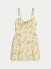 Hollister Yellow Drop Waist Button Front Mini Dress - Imagem 3 de 3