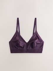 Plum Purple/White Bralette DD+ Ultimate Comfort Non Wire Bralettes 2 Pack - Image 7 of 11