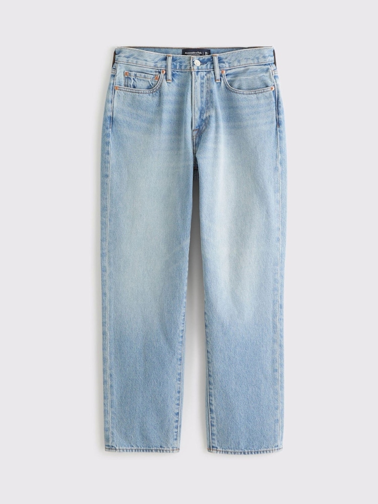 Abercrombie & Fitch Blue 100% Cotton Straight Leg Jeans - Image 5 of 5