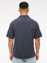 Abercrombie & Fitch Blue Linen Short Sleeve Shirt - Image 2 of 6