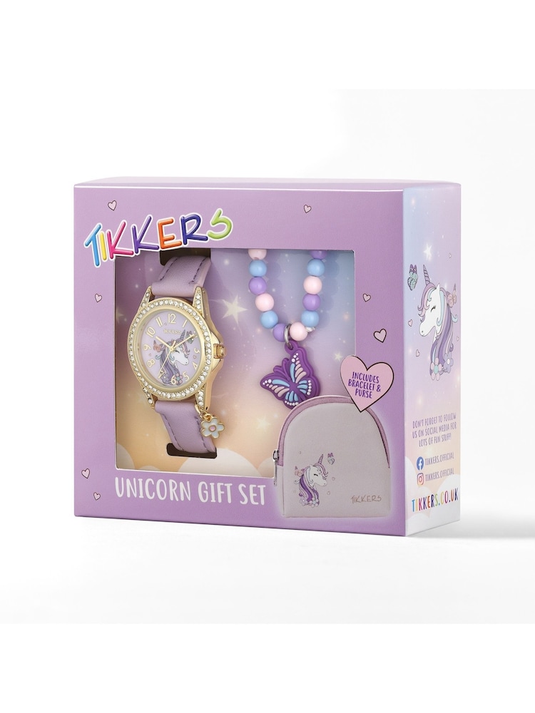 Tikkers Girls Purple Unicorn Watch, Bracelet and Purse Gift Set - Image 7 of 7