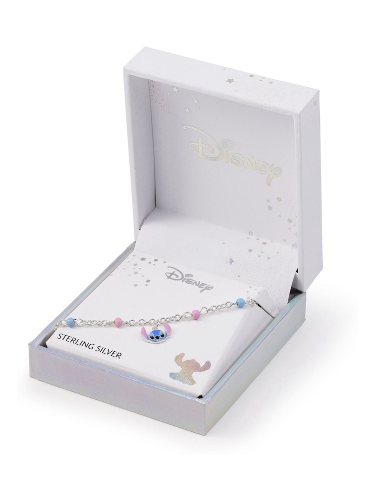 Stitch Sterling Silver Pink and Blue Charm Bracelet - Image 3 of 3 Stitch Sterling Silver Pink and Blue Charm Bracelet - Image 3 of 3
