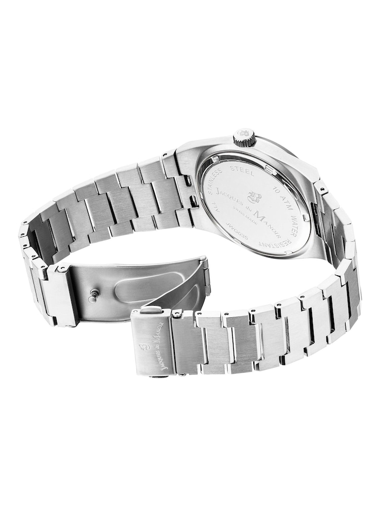 Jacques Du Manoir Silver Tone Gents Swiss Made Horizon Bracelet Watch - Image 2 of 4
