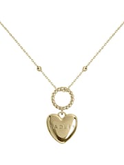 Radley 18ct Gold Tone Hanging Heart Pendant Necklace - Image 1 of 6