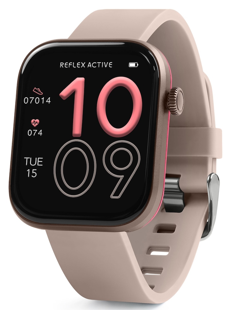 Reflex Active Pink Series 40 AMOLED Smart Aluminium Mink Strap Calling Watch - Image 1 of 6