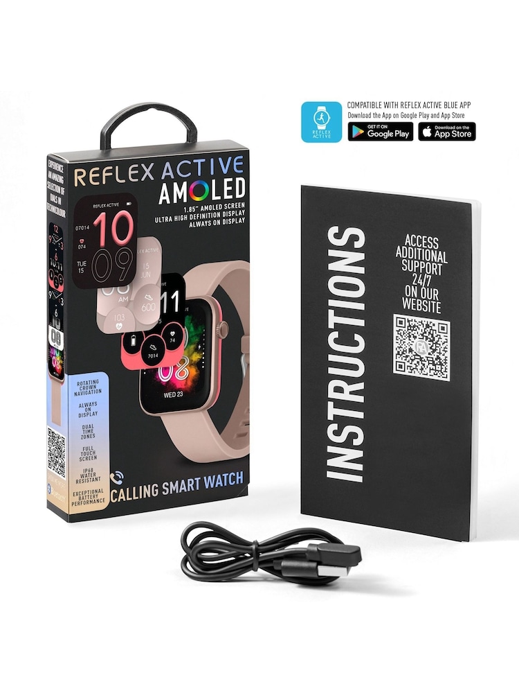 Reflex Active Pink Series 40 AMOLED Smart Aluminium Mink Strap Calling Watch - Image 6 of 6