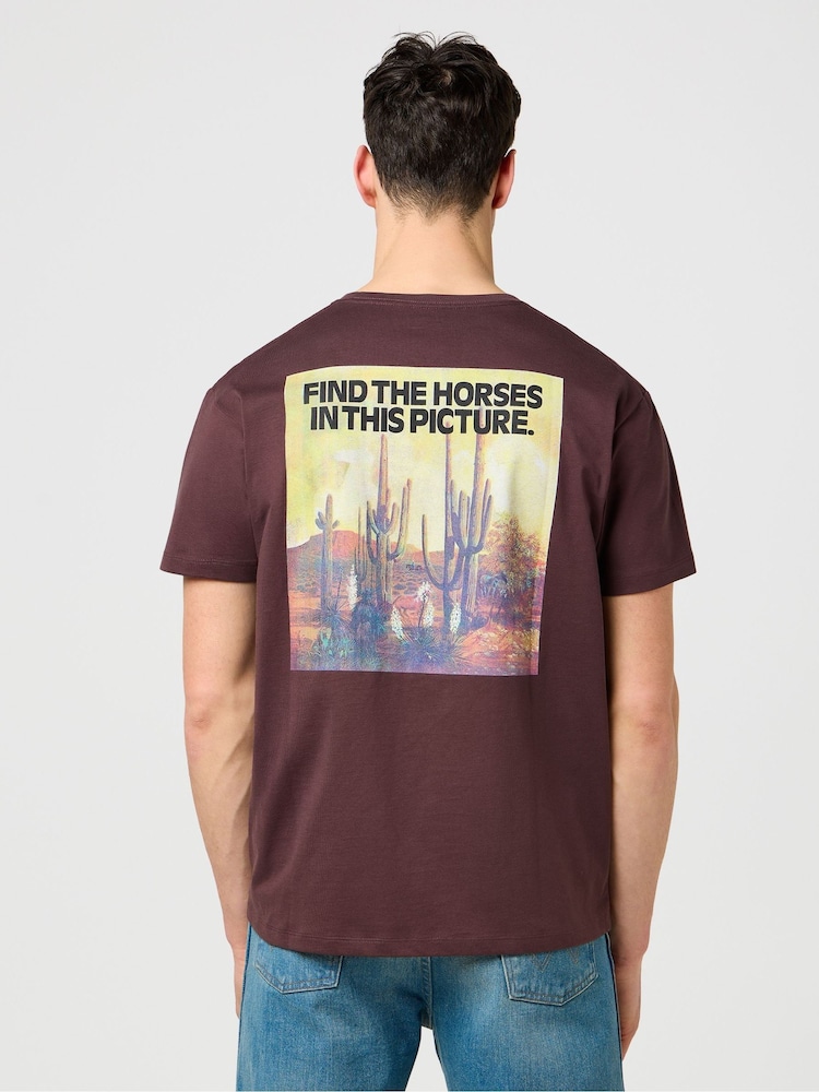 Wrangler Mahogany Vintage Backprint T-Shirt - Image 2 of 8 Wrangler Mahogany Vintage Backprint T-Shirt - Image 2 of 8