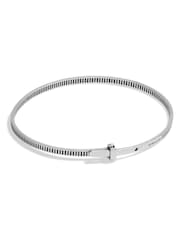 COACH Silver Tone Mens Zip Tie Cuff Bracelet - Image 1 of 3