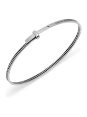 COACH Silver Tone Mens Zip Tie Cuff Bracelet - Image 2 of 3