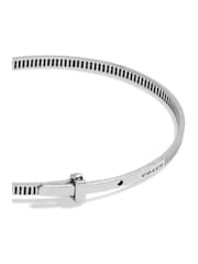 COACH Silver Tone Mens Zip Tie Cuff Bracelet - Image 3 of 3