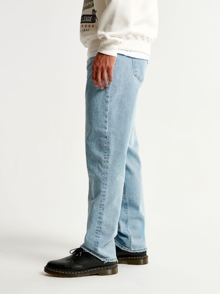Abercrombie & Fitch Blue Straight Leg Jeans - Image 2 of 9