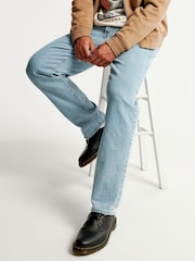 Abercrombie & Fitch Blue Straight Leg Jeans - Image 4 of 9