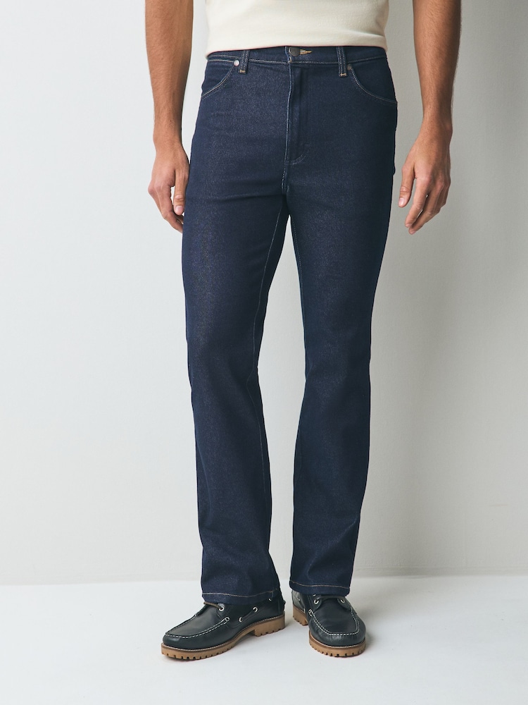 Wrangler Blue Navy Wrancher Bootcut Jeans - Image 1 of 5