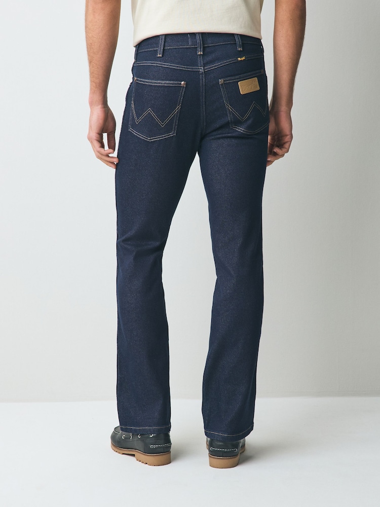 Wrangler Blue Navy Wrancher Bootcut Jeans - Image 2 of 5