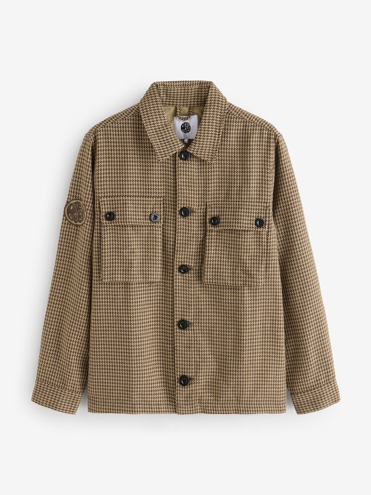 Pretty Green Natural Kilburn Overshirt - صورة 1 من 1