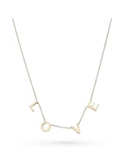 Beaverbrooks 9ct Yellow Gold Tone Love Necklace - Image 1 of 4