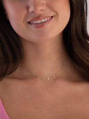 Beaverbrooks 9ct Yellow Gold Tone Love Necklace - Image 3 of 4