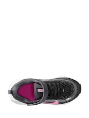 Nike Black/Light Pink Junior Stellar Ride Trainers - Image 3 of 4