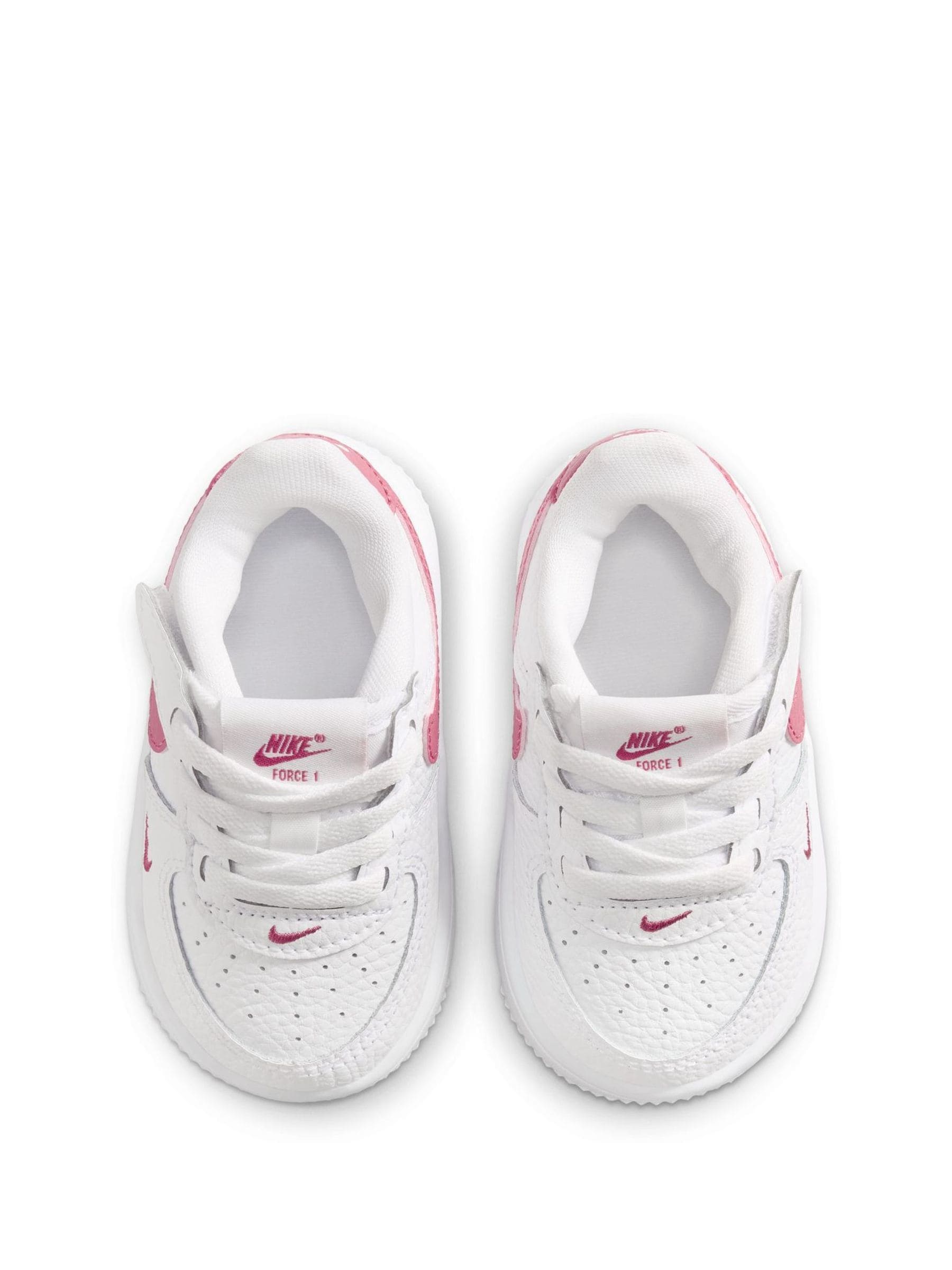 infant white and pink air force 1