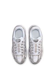Nike White/Silver Youth P-6000 Trainers - Image 6 of 11