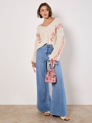 Apricot Natural Bow Cardigan - Image 2 of 6