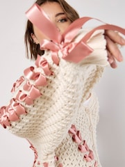 Apricot Natural Bow Cardigan - Image 4 of 6