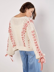Apricot Natural Bow Cardigan - Image 5 of 6