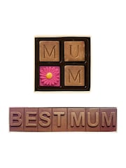 Choc on Choc Mum with Flowers & Best Mum Bar Chocolates Box - Image 1 of 1