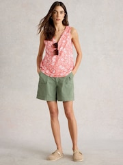 White Stuff Red 100% Cotton Lola Vest - Image 1 of 6