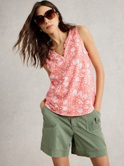 White Stuff Red 100% Cotton Lola Vest - Image 3 of 6