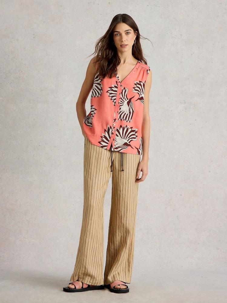 White Stuff Pink Delilah Button Top - Image 1 of 6