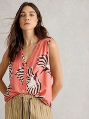 White Stuff Pink Delilah Button Top - Image 3 of 6