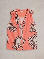White Stuff Pink Delilah Button Top - Image 5 of 6