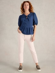 White Stuff Natural Blake Straight Crop Jeans - Image 3 of 4