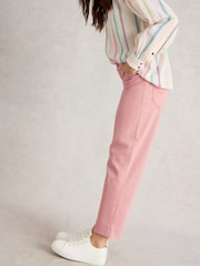 White Stuff Pink Blake Straight Crop Jeans - Image 3 of 4
