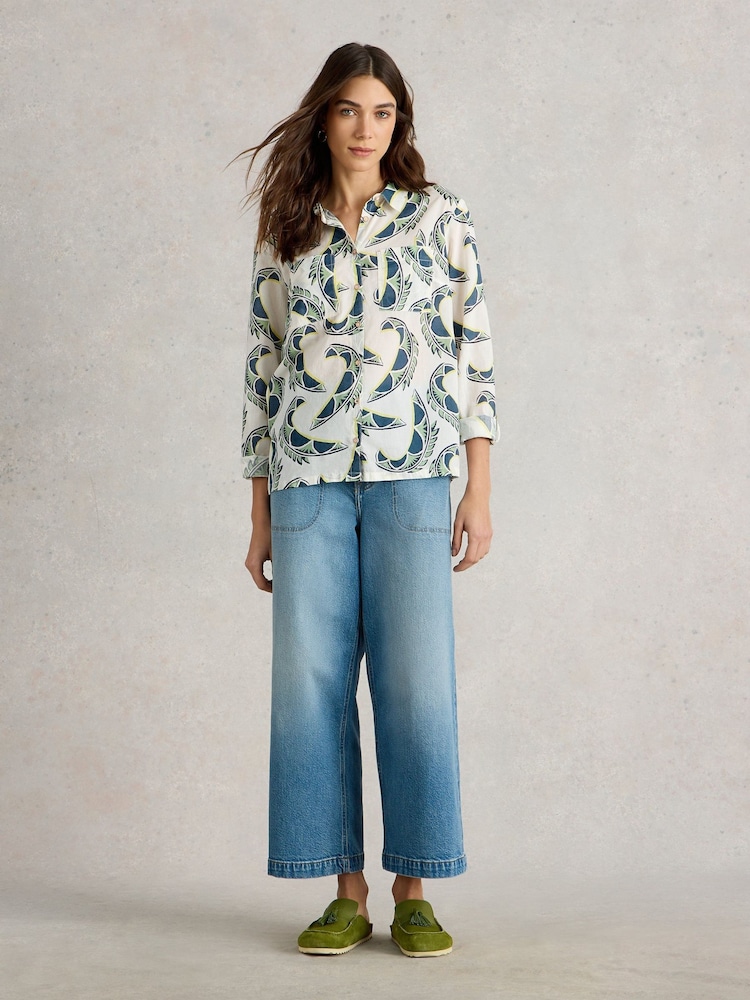 White Stuff White Sophie 100% Organic Cotton Shirt - Image 1 of 6 White Stuff White Sophie 100% Organic Cotton Shirt - Image 1 of 6