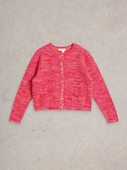White Stuff Pink Belle Stitchy 100% Organic Cotton Cardigan - Image 5 of 5