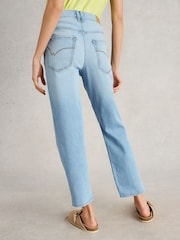 White Stuff Blue Blake Straight Crop Jeans - Image 2 of 4
