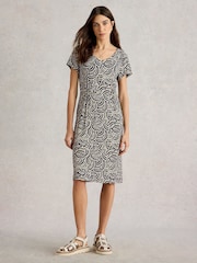 White Stuff Blue Tallie Jersey Dress - Image 1 of 6